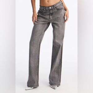 NWT Tall Chasing A Dream Embellished Stretch Straight Leg Jeans - Size 9